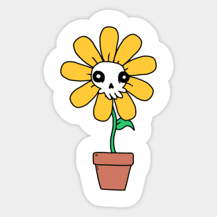 angry flower Sticker